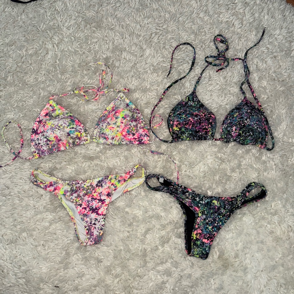 2 Victoria's Secret Multicolor Floral Bikinis